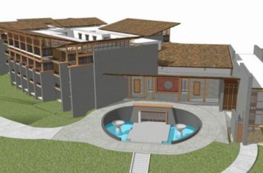 SketchUp Multi-Story Mountain Hotel Model | Southeast Asian and Modern Design Styles-BIM WORLD