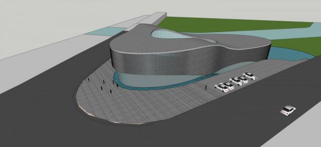 SketchUp Cultural Model: Modern Multi-Story Museum and Exhibition Hall Design