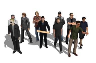 SketchUp Material Models for 3D Casual Male Characters-BIM WORLD