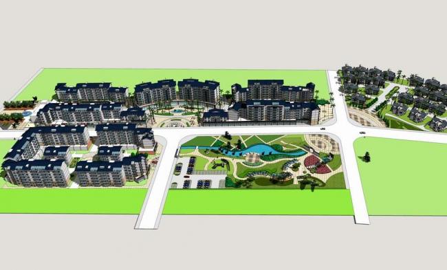 SketchUp Residential Models: Multi-Story Buildings and Neighborhoods in Modern Chinese Style
