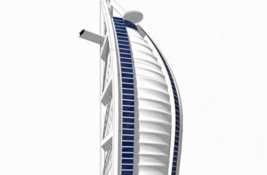 Modern High-Rise Hotel Model in SketchUp: Dubai Sail-Inspired Design-BIM WORLD