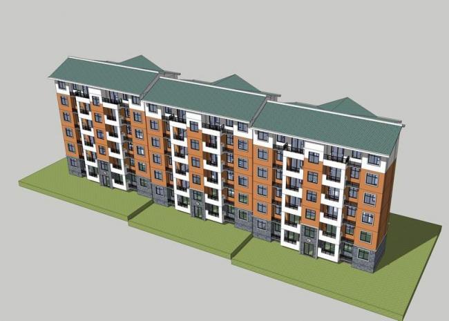 SketchUp Residential Model: Multi-Story Home in Modern Chinese Style