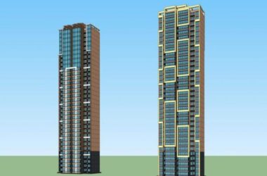 Modern High-Rise Residential Models in SketchUp-BIM WORLD