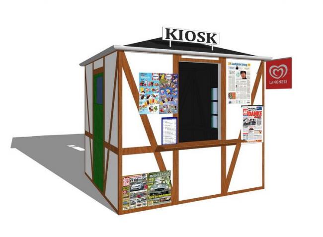 SketchUp Material Models for Pavilions, Small Shops, and Service Stations
