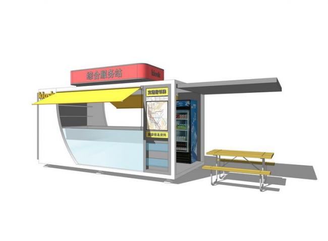 SketchUp Material Models for Pavilions, Small Shops, and Service Stations