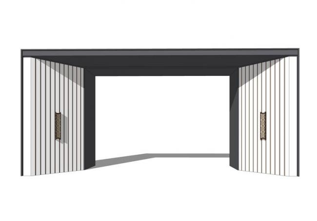Modern Entrance Gate Design Using SketchUp Materials