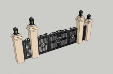 SketchUp Material Models for Entrances, Gates, Landscapes, and Classical Architectural Elements-BIM WORLD