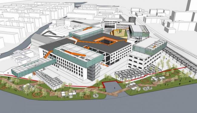Sketchu Industrial Building: Modern Multi-Story Factory Renovation with Industrial Design