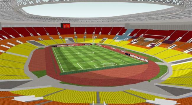 Modern Sports Arena Model in SketchUp