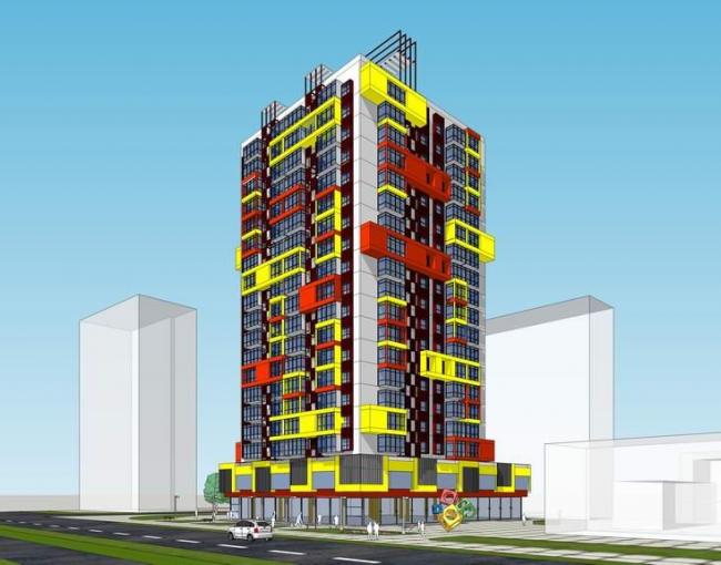 Modern and Colorful High-Rise Residential Building Models in SketchUp