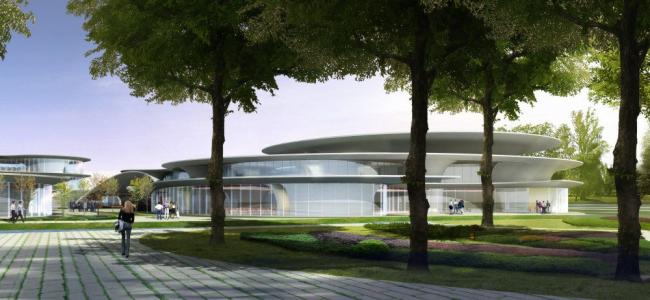 SketchUp Cultural Model | Modern Multi-Level Cultural Center Design
