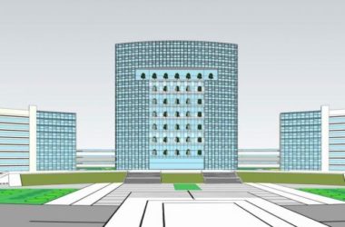 Modern High-Rise Government Office Building SketchUp Model | Administrative Center Design-BIM WORLD