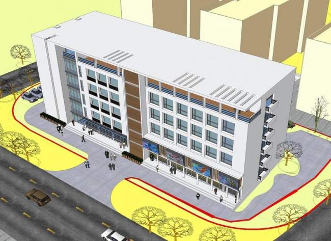 Modern Low-Rise Office Building Model in SketchUp | Small Contemporary Workspace Design