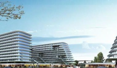 Modern High-Rise Commercial Hotel Model in SketchUp-BIM WORLD