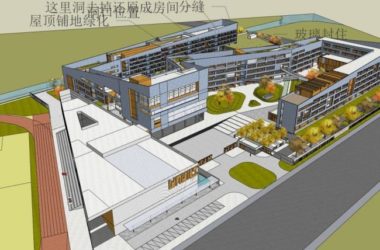 Modern Multi-Story School Campus Model | Educational Architecture in SketchUp-BIM WORLD