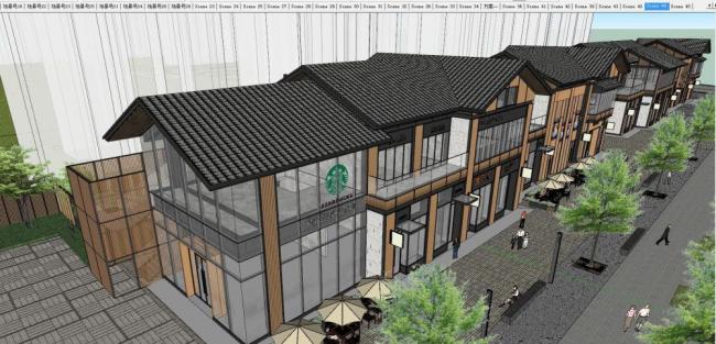 SketchUp Business Model: Designing Chinese-Style Sales Offices, Entertainment Venues, and Commercial Spaces