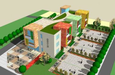 Modern Multi-Story Kindergarten Design | Educational Architecture in SketchUp-BIM WORLD