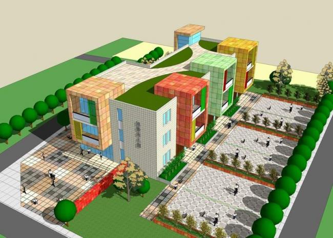Modern Multi-Story Kindergarten Design | Educational Architecture in SketchUp
