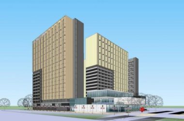 SketchUp Business Model: Modern High-Rise Apartments with Ground Floor Commercial Spaces-BIM WORLD