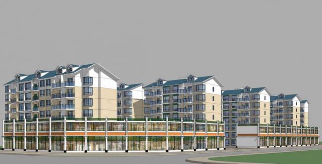 SketchUp Multi-Story Residence Model | New Chinese Style with Commercial Ground Floor