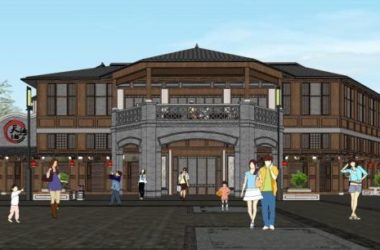 SketchUp Business Model: Multi-Story Commercial Street in Chinese Style-BIM WORLD