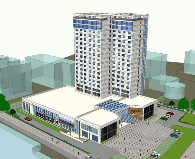 SketchUp Models of Modern High-Rise Apartments, Hotels, and Commercial Complexes