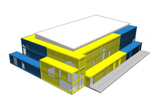 Exploring SketchUp Material Models in Container Architecture