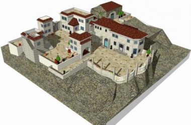 SketchUp Residential Model: Mediterranean-Style European Rural Architecture in Spain-BIM WORLD