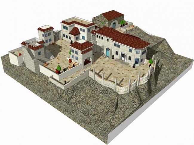 SketchUp Residential Model: Mediterranean-Style European Rural Architecture in Spain