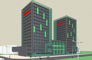 Modern High-Rise Office Building and R&D Center SketchUp Model-BIM WORLD
