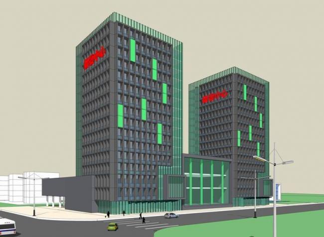 Modern High-Rise Office Building and R&D Center SketchUp Model