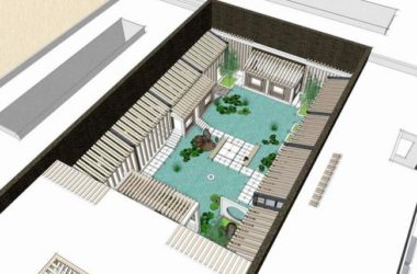 SketchUp Landscape Model: Chinese-Style Courtyard Design-BIM WORLD