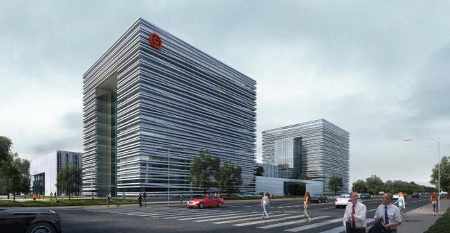 Modern Small High-Rise Office Building Model in SketchUp