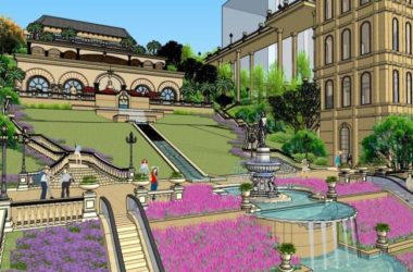 SketchUp Business Model: Multi-Story French Classical Clubhouse with Commercial Architecture-BIM WORLD