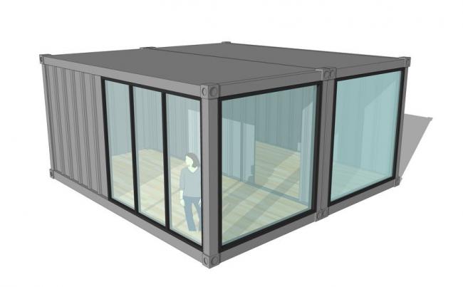 Creating Container Architecture Models with SketchUp Materials