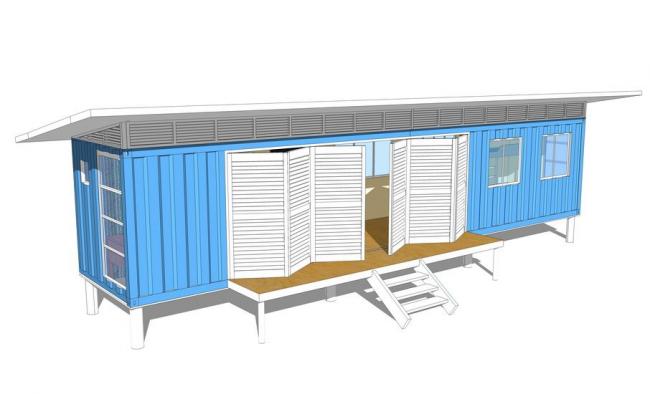 Exploring Material Models for Container Architecture in SketchUp