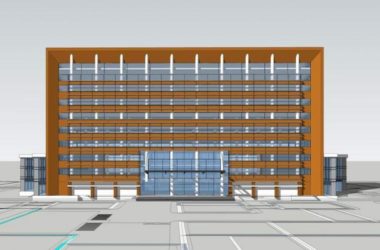Modern Mid-to-High Rise Office Building SketchUp Model-BIM WORLD