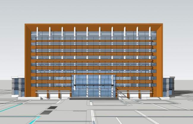 Modern Mid-to-High Rise Office Building SketchUp Model