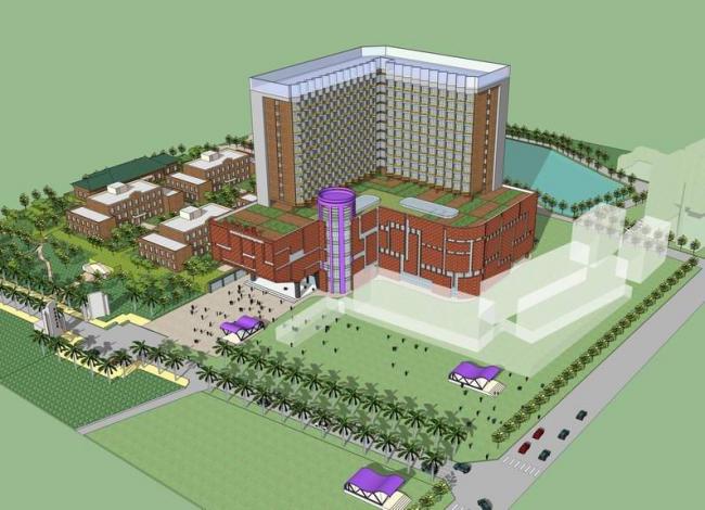 Modern Multi-Story Mixed-Use School and Office Building at South China Normal University, Guangzhou