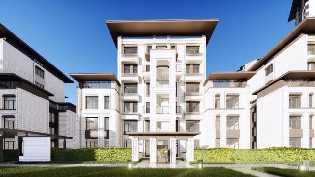 Multi-Story Residential Architecture in New Chinese Style | SketchUp Model