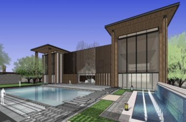SketchUp Business Model: Modern Multi-Story Sales Office and Commercial Building Design-BIM WORLD
