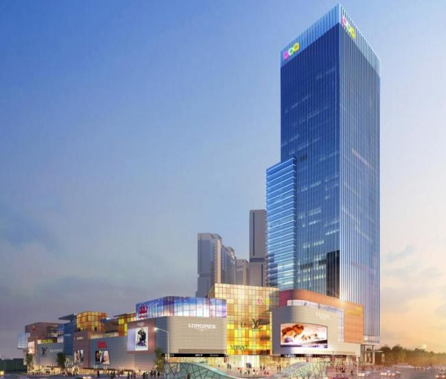 SketchUp Complex Model: Modern High-Rise Commercial, Multi-Story Skirt, Hotel, Office, and Residential Tower