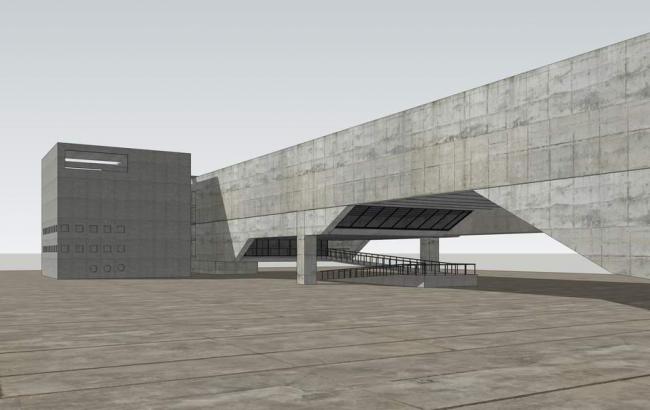 Victoria Harbour Art Museum: Modern Multi-Story Cultural Center and Exhibition Hall in SketchUp