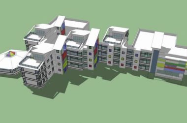 Modern Multi-Story Educational Building Design: School, Kindergarten, and Teaching Facilities in SketchUp-BIM WORLD