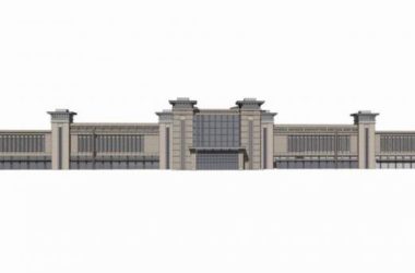 SketchUp Designs for Station Roads and Bridges | Railway Station Facade Renovation and Transportation Facilities-BIM WORLD