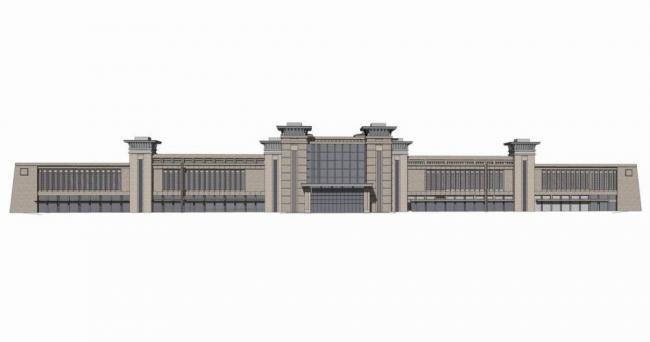 SketchUp Designs for Station Roads and Bridges | Railway Station Facade Renovation and Transportation Facilities