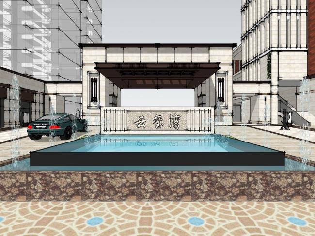 Modern Multi-Story Commercial Street Design Using SketchUp