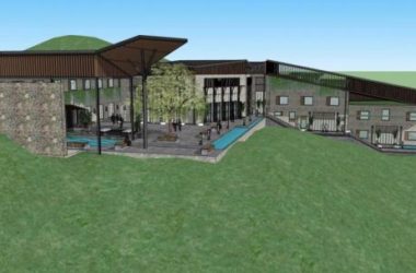 Multi-Story Mountain Hotel and Office SketchUp Model with Chinese Architectural Style-BIM WORLD