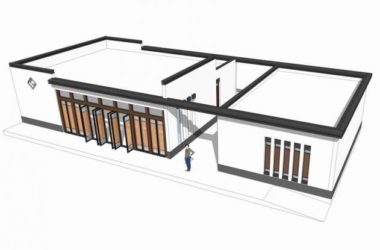 SketchUp Model: Chinese-Style Property with Management Office and Park Pavilion-BIM WORLD