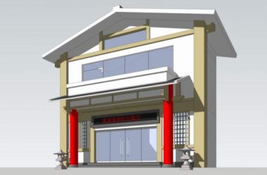 SketchUp Material Model: Chinese-Style Commercial Storefront-BIM WORLD